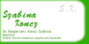 szabina koncz business card